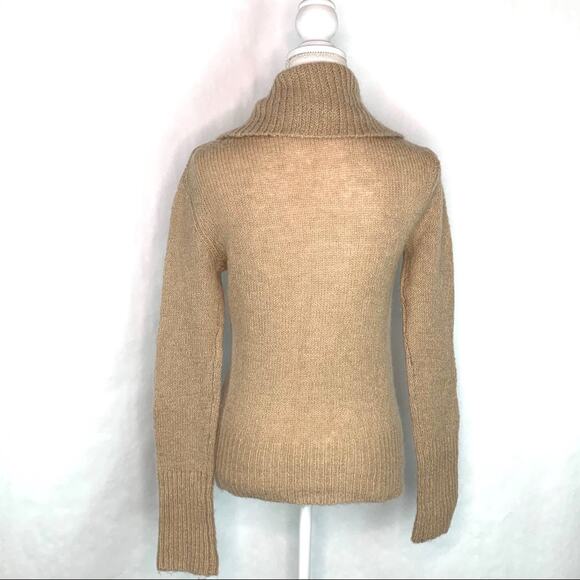 La Redoute Cowl Neck Sweater Tan Size S Wool Blend - Picture 2 of 7